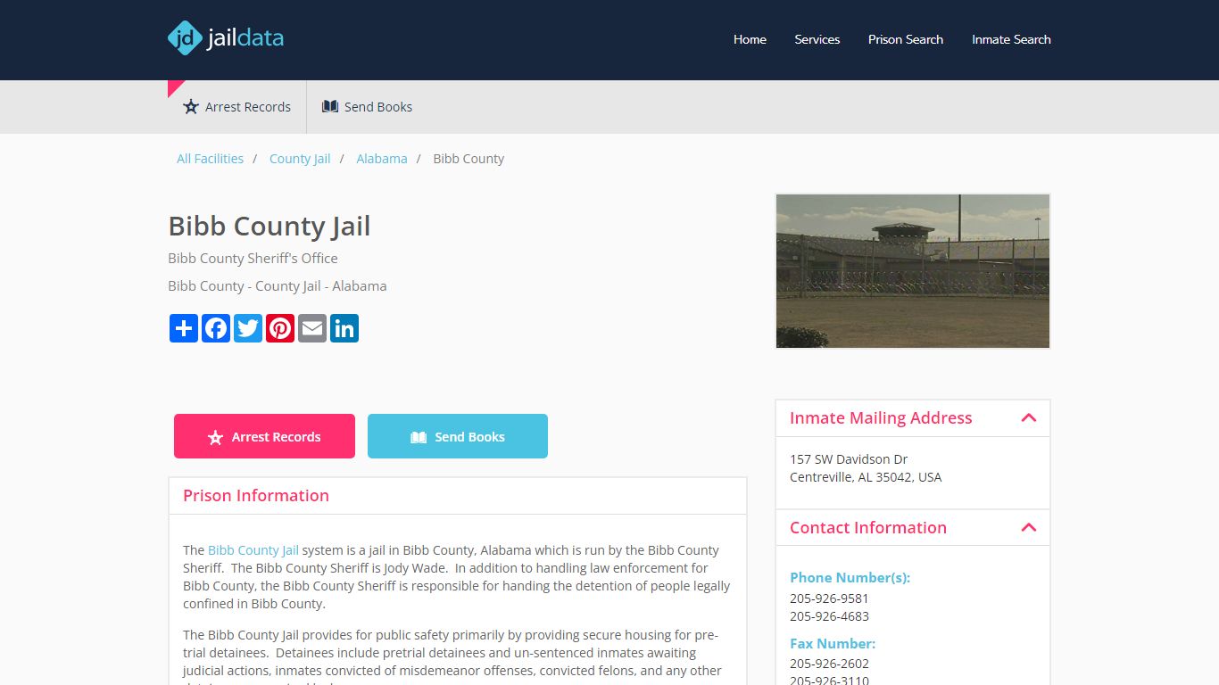 Bibb County Jail Alabama: Inmate Search, Visitation, Commissary